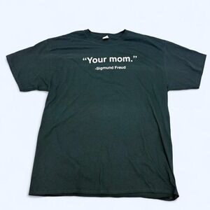 Your Mom" Sigmund Freud‎ black cotton t-shirt Size XL
